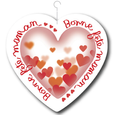 Cœur carton Joyeuse Saint Valentin - décoration - été des mères